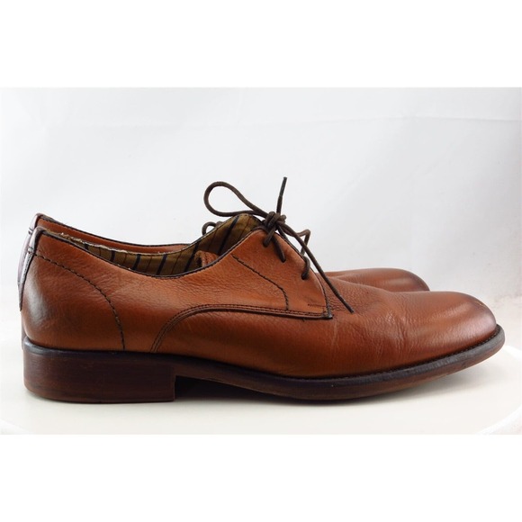 Johnston‎ & Murphy Derby Oxfords Brown Leather Men Shoes Size 10.5 Medium main image 4